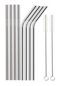 AG371A METALOWE SŁOMKI K PL 10 EL. SILVER