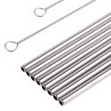 AG371A METALOWE SŁOMKI K PL 10 EL. SILVER