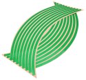 AG555C NAKLEJKI ODBLASKOWE NA KOŁA GREEN