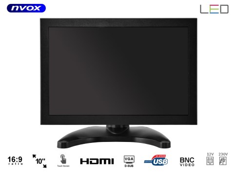 MONITOR DOTYKOWY I PS O PEN FRAME LED 10CALI VGA HDMI USB AV 12V 230V