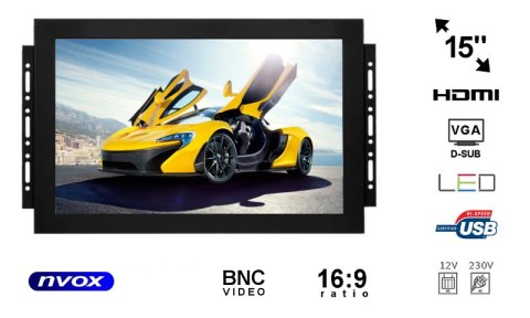 MONITOR O PEN FRAME LED 15CALI VGA HDMI BNC USB 12V 230V MONITOR O PEN FRAME LED 15CALI VGA HDMI BNC USB 12V 230V