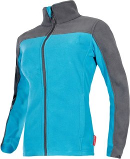 BLUZA  POLAR. TURKUSOWO-SZARA, DAMSKA, 