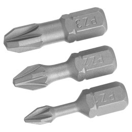 KOŃCÓWKI WKRĘT. -  POZIDRIV TORSION K PL.  PZ1,2,3/25 (3SZT.)