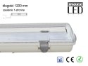 O PRAWA HERMETYCZNA  PRZEMYSŁOWA I P65 LED 2x120CM T8 G13 JEDNOSTRONNIE ZASILANA