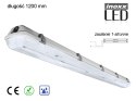 O PRAWA HERMETYCZNA  PRZEMYSŁOWA I P65 LED 2x120CM T8 G13 JEDNOSTRONNIE ZASILANA