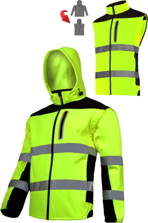 SOFTSHELL OSTRZEG. Z OD PINANYMI RĘK., ŻÓŁTY, "M", CE, LAHTI SOFTSHELL OSTRZEG. Z OD PINANYMI RĘK., ŻÓŁTY, "M", CE, LAHTI