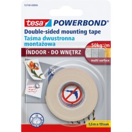 TAŚMA MONTAŻOWA  POWERBOND DO WNĘTRZ 1,5M:19MM (DO 4.2KG NA 10CM)