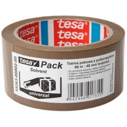 TAŚMA  PAKOWA SOLVENT 66M:48MM, BRĄZOWA