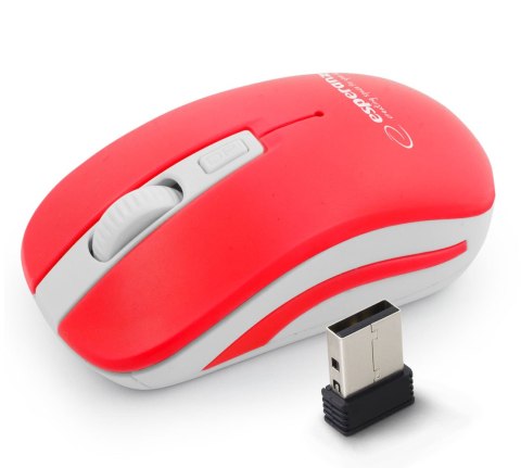 EM126WR ES PERANZA MYSZ BEZ PRZ. 2.4GHZ 4D O PT. USB URANUS CZERWONO/BIAŁA EM126WR ES PERANZA MYSZ BEZ PRZ. 2.4GHZ 4D O PT. USB URANUS CZERWONO/BIAŁA
