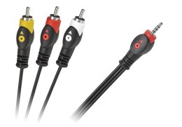 KABEL JACK 3.5 CZTERO- POLOWY 3 x RCA 1.5M