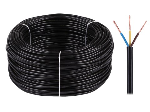 KABEL ELEKTRYCZNY OMY 3x1,5 300/300V CZARNY KABEL ELEKTRYCZNY OMY 3x1,5 300/300V CZARNY