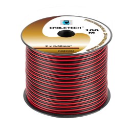 KABEL GŁOŚNIKOWY 0,5MM CZARNO-CZERWONY