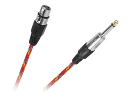 KABEL MIKROFONOWY GNIAZDO CANON-WTYK JACK 6.3MM 3M