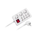 PRZEDŁUŻACZ SIECIOWY REBEL 7 GNIAZD Z  PRZEŁĄCZNIKIEM , 3M (1,5MM)