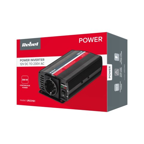 PRZETWORNICA REBEL 12V/230V 300W (GN. TY PU F :NIEMIECKIE) PRZETWORNICA REBEL 12V/230V 300W (GN. TY PU F :NIEMIECKIE)
