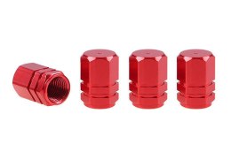 ALUMINIOWE NAKRĘTKI NA WENTYLE KA PTURKI CZERWONE 4 SZT AMIO-02238