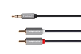 KABEL JACK 3.5 WTYK STEREO - 2RCA 1.8M KRUGER&MATZ BASIC