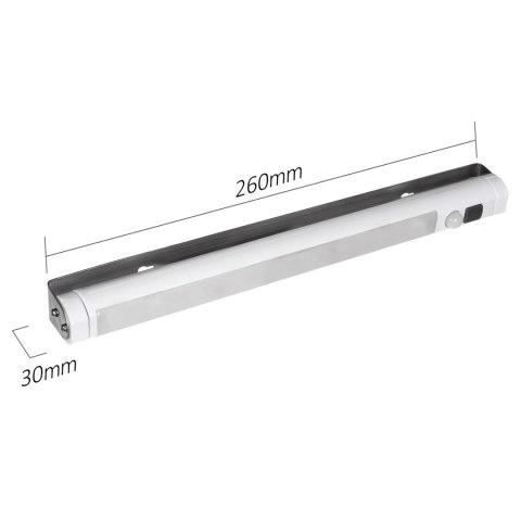 LAM PA KUCHENNA LED MACLEAN, PODSZAFKOWA 9 SMD, NA BATERIE, CZUJNIK PIR ON/OFF, MCE166 LAM PA KUCHENNA LED MACLEAN, PODSZAFKOWA 9 SMD, NA BATERIE, CZUJNIK PIR ON/OFF, MCE166