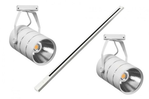 LAM PA SKLE POWA LED REFLEKTOR SZYNOWY JEDNOFAZOWY BIAŁY METALOWY 30W 2550 LM ŚWIATŁO NEUTRALNE 4000K LAM PA SKLE POWA LED REFLEKTOR SZYNOWY JEDNOFAZOWY BIAŁY METALOWY 30W 2550 LM ŚWIATŁO NEUTRALNE 4000K