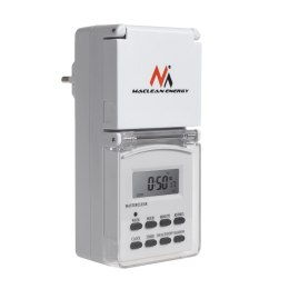 TIMER CYFROWY MACLEAN, ZEWNĘTRZNY, FUNKCJA LOSOWA, 10  PROGRAMÓW, MAx. 156  PROGRAMÓW, 3600 W, MCE08G