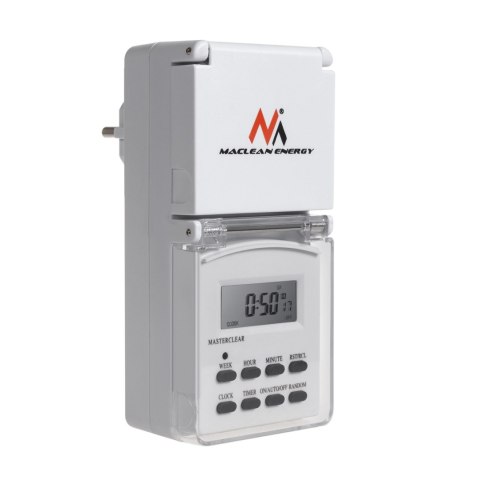 TIMER CYFROWY MACLEAN, ZEWNĘTRZNY, FUNKCJA LOSOWA, 10 PROGRAMÓW, MAx. 156 PROGRAMÓW, 3600 W, MCE08G TIMER CYFROWY MACLEAN, ZEWNĘTRZNY, FUNKCJA LOSOWA, 10 PROGRAMÓW, MAx. 156 PROGRAMÓW, 3600 W, MCE08G