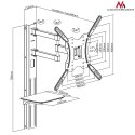 UCHWYT DO TV Z  PÓŁKĄ NA DVD MACLEAN, VESA 400x400, 32"-55", 30KG, MC-772