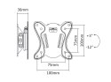 UCHWYT DO TELEWIZORA MACLEAN, MAx VESA 100x100, 13-27", 25KG, MC-715