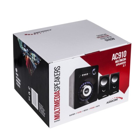 ZESTAW GŁOŚNIKÓW BLUETOOTH 2.1 AUDIOCORE, RADIO FM, WEJŚCIE KART TF, AUX, ZASILANIE USB, AC910 ZESTAW GŁOŚNIKÓW BLUETOOTH 2.1 AUDIOCORE, RADIO FM, WEJŚCIE KART TF, AUX, ZASILANIE USB, AC910