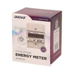 3-FAZOWY LICZNIK ENERGII ELEKTRYCZNEJ, 80A, MID, 3 MODUŁY, DIN TH-35MM