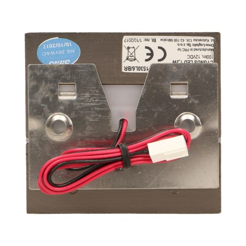 CYGNUS LED 1,2W, O PRAWA SCHODOWA NATYNKOWA, 12V DC, 100LM, 6000K, MOSIĄDZ CYGNUS LED 1,2W, O PRAWA SCHODOWA NATYNKOWA, 12V DC, 100LM, 6000K, MOSIĄDZ