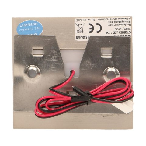CYGNUS LED 1,2W, O PRAWA SCHODOWA NATYNKOWA, 12V DC, 100LM, 6000K, SATYNA CYGNUS LED 1,2W, O PRAWA SCHODOWA NATYNKOWA, 12V DC, 100LM, 6000K, SATYNA