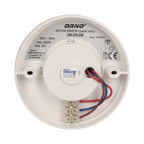 CZUJNIK RUCHU 360 ST. IP20, 800W, REGULACJA POŁOŻENIA SENSORA CZUJNIK RUCHU 360 ST. IP20, 800W, REGULACJA POŁOŻENIA SENSORA