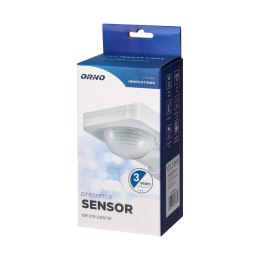 CZUJNIK RUCHU 360ST. IP65, 2000W, ZASIEG MAx. 20M, BIAŁY