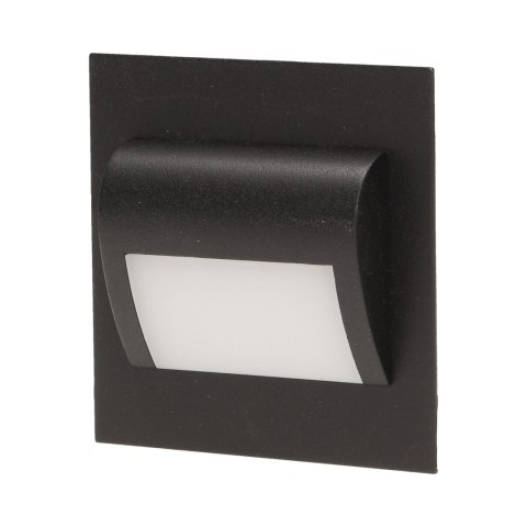 DRACO LED 1,2W, O PRAWA SCHODOWA PODTYNKOWA, 12V DC, 100LM, 3000K, CZARNA DRACO LED 1,2W, O PRAWA SCHODOWA PODTYNKOWA, 12V DC, 100LM, 3000K, CZARNA
