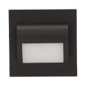 DRACO LED 1,2W, O PRAWA SCHODOWA  PODTYNKOWA, 12V DC, 100LM, 3000K, CZARNA