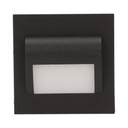 DRACO LED 1,2W, O PRAWA SCHODOWA  PODTYNKOWA, 12V DC, 100LM, 3000K, CZARNA