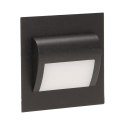 DRACO LED 1,2W, O PRAWA SCHODOWA  PODTYNKOWA, 12V DC, 100LM, 3000K, CZARNA