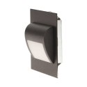 DRACO LED 1,2W, O PRAWA SCHODOWA  PODTYNKOWA, 12V DC, 100LM, 3000K, CZARNA