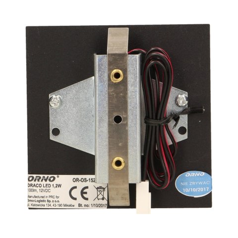 DRACO LED 1,2W, O PRAWA SCHODOWA PODTYNKOWA, 12V DC, 100LM, 3000K, CZARNA DRACO LED 1,2W, O PRAWA SCHODOWA PODTYNKOWA, 12V DC, 100LM, 3000K, CZARNA