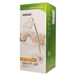 KALCYT LED 6W, LAM PKA BIURKOWA, 200LM, 4000K, WYŁĄCZNIK CZASOWY, BIAŁA