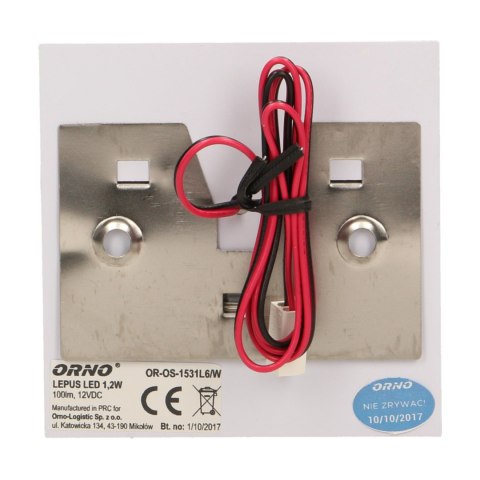 LEPUS LED 1,2W, O PRAWA SCHODOWA NATYNKOWA, 12V DC, 100LM, 3000K, BIAŁA LEPUS LED 1,2W, O PRAWA SCHODOWA NATYNKOWA, 12V DC, 100LM, 3000K, BIAŁA