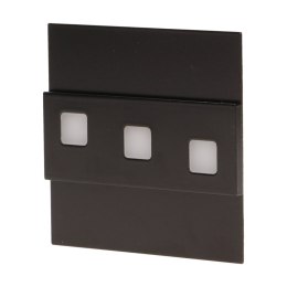 LEPUS LED 1,2W, O PRAWA SCHODOWA NATYNKOWA, 12V DC, 100LM, 3000K, CZARNA