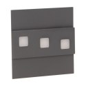 LEPUS LED 1,2W, O PRAWA SCHODOWA NATYNKOWA, 12V DC, 100LM, 3000K, GRAFIT