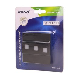 LEPUS LED 1,2W, O PRAWA SCHODOWA NATYNKOWA, 12V DC, 100LM, 6000K, CZARNA