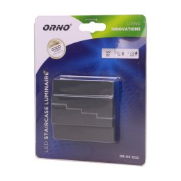 LYNX LED 1,2W, O PRAWA SCHODOWA NATYNKOWA, 12V DC, 100LM, 3000K, GRAFIT