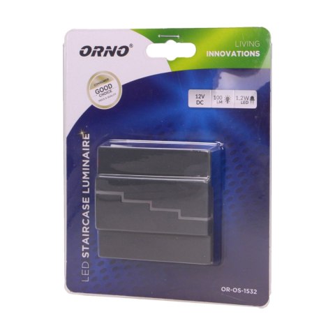 LYNX LED 1,2W, O PRAWA SCHODOWA NATYNKOWA, 12V DC, 100LM, 3000K, GRAFIT LYNX LED 1,2W, O PRAWA SCHODOWA NATYNKOWA, 12V DC, 100LM, 3000K, GRAFIT