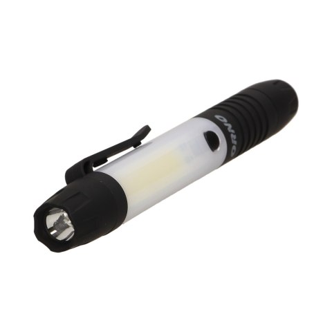 LATARKA WARSZTATOWA LED COB 3W+0,5W, 240LM+40LM, 3 x AAA, MAGNES LATARKA WARSZTATOWA LED COB 3W+0,5W, 240LM+40LM, 3 x AAA, MAGNES