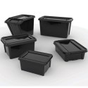 POJEMNIK Z  POKRYWĄ PLASTTEAM PROBOx RECYCLE QR 14L CZARNY