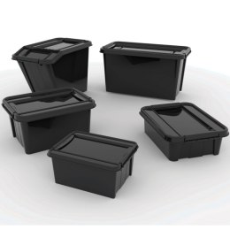 POJEMNIK Z  POKRYWĄ PLASTTEAM PROBOx RECYCLE QR 14L CZARNY