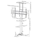 UCHWYT ELEKTRYCZNY WYSUWANY DO TELEWIZORA MACLEAN, 37''-65'', VESA 600x400, MAx 50KG, MC-866